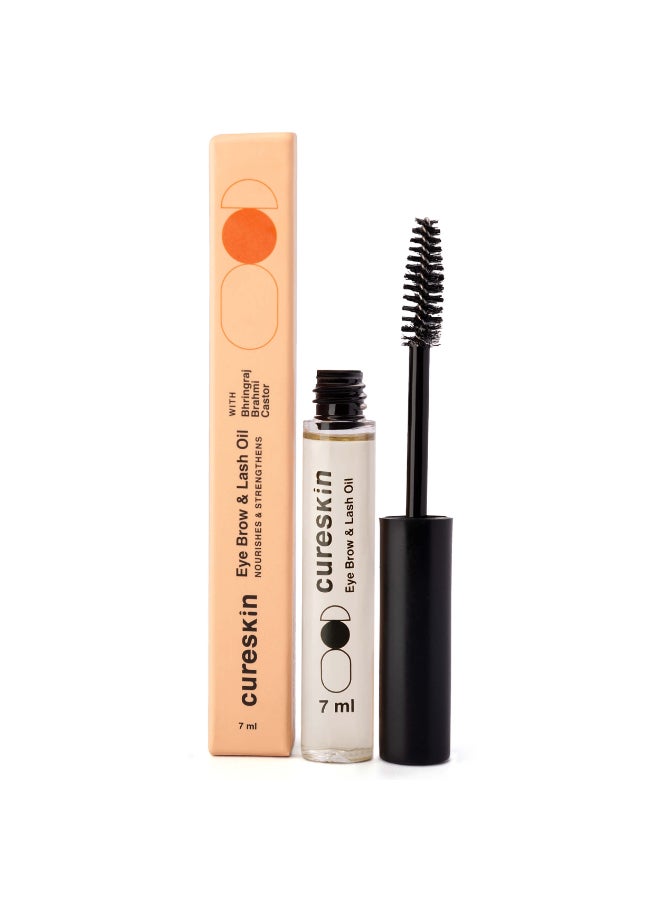 Cureskin Eye Brow & Lash Oil | Nourishes and Strengthens (7 ml) | Eyelash Growth Serum | Lash Serum for Eyelash Growth - Image 1